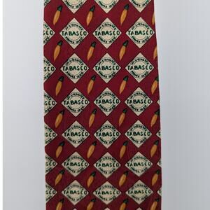 Vintage 100% Silk TABASCO Necktie Made in USA